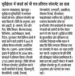 Placements - Dainik Jagran