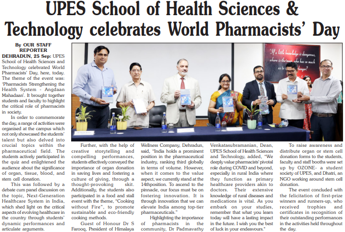 Pharmacist Day - Garhwal Post