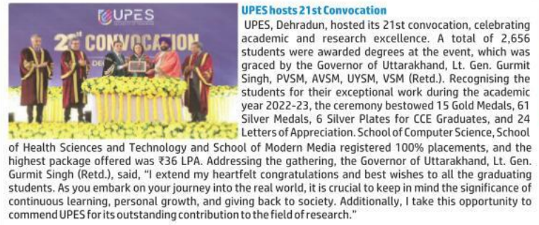 UPES 21st Convocation - The Indian Express