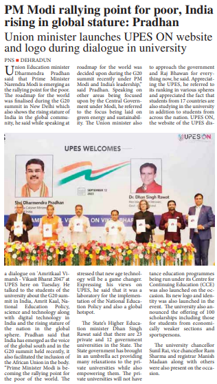UPES Online Launch - The Pioneer