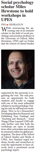 Prof Hewstone - The Pioneer