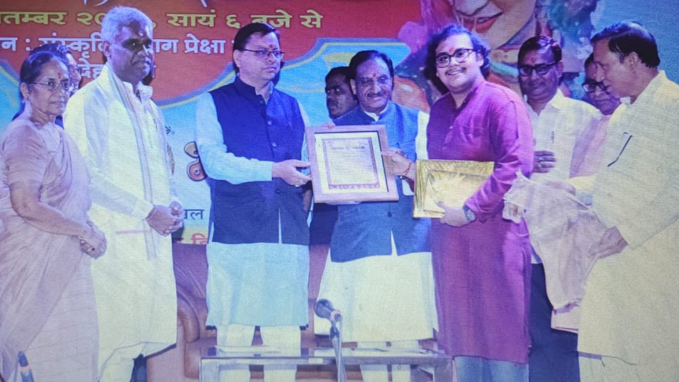 UPES Literary Prodigy Aditya Vats Honored by Uttarakhand CM