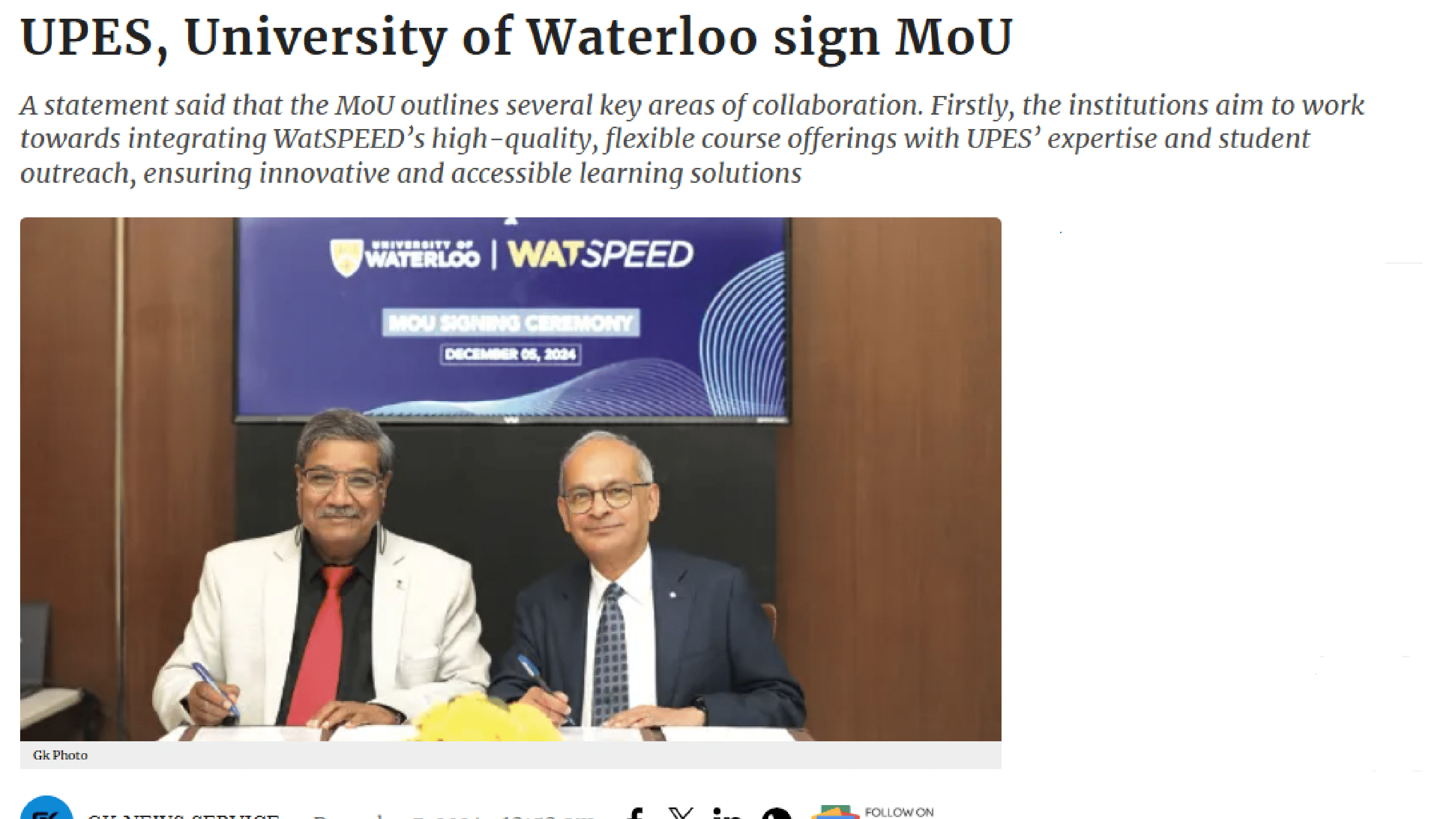 University of Waterloo - Greater Kashmir