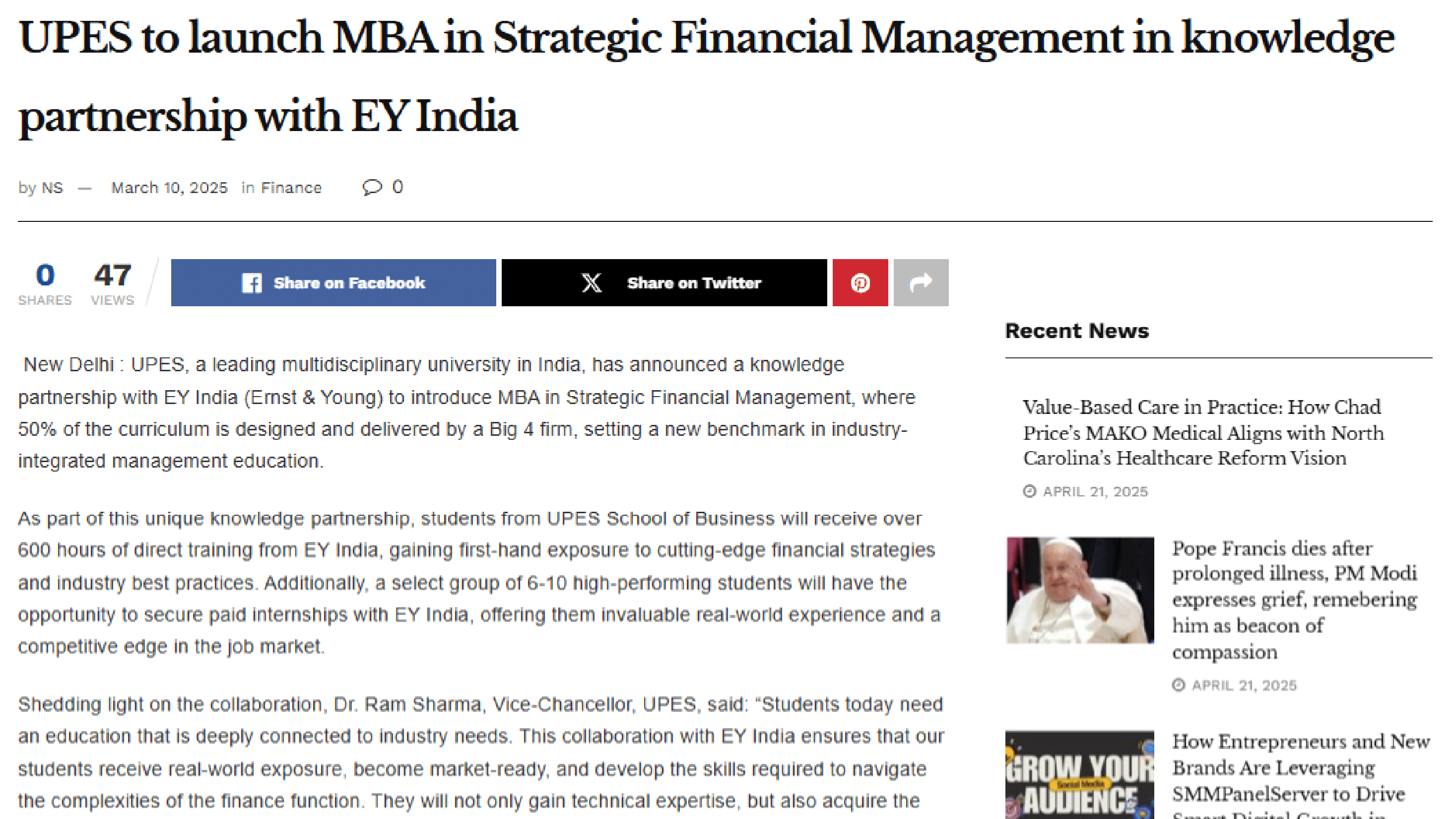 UPES x EY - APN News