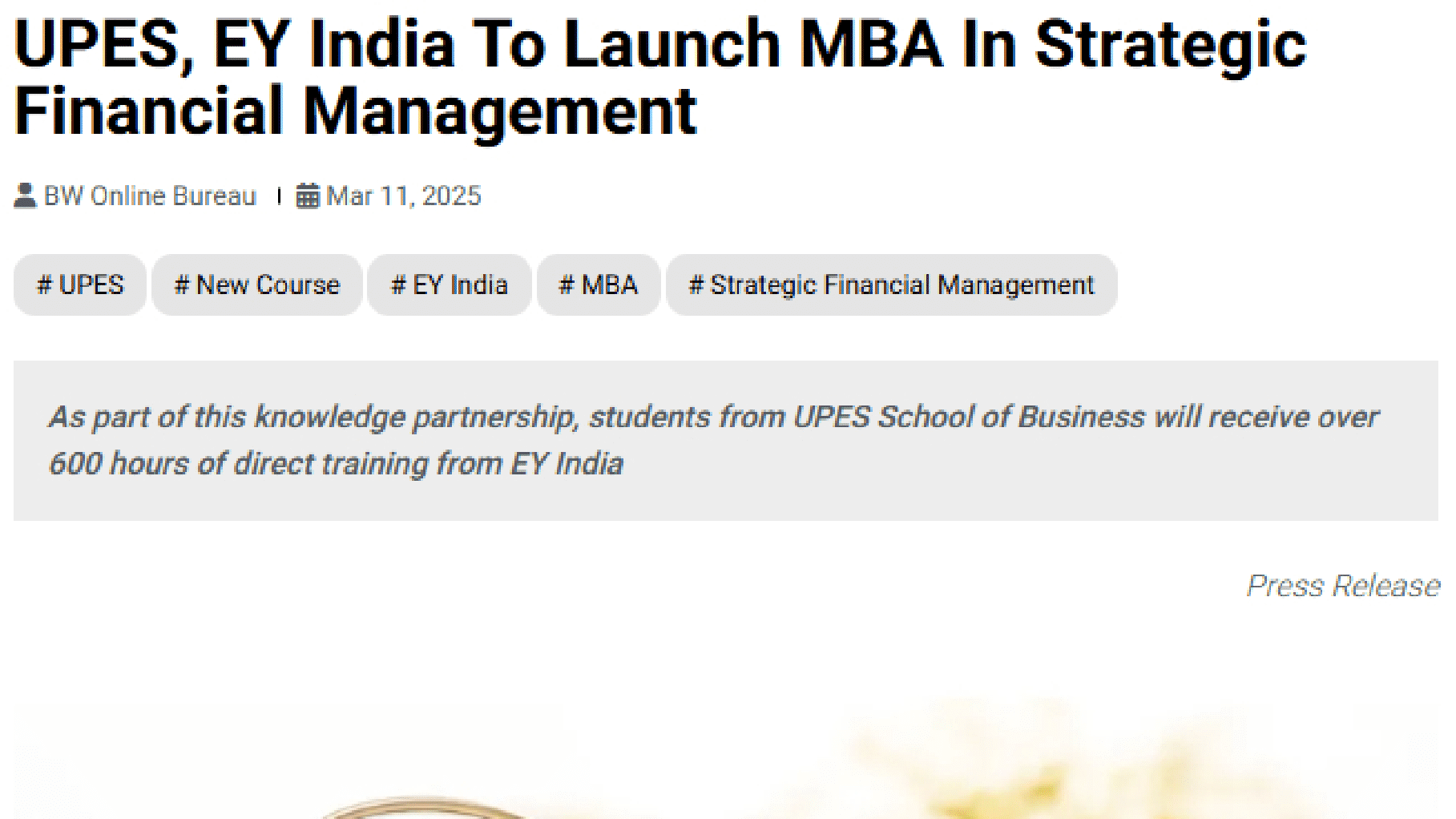 UPES x EY - BW Education