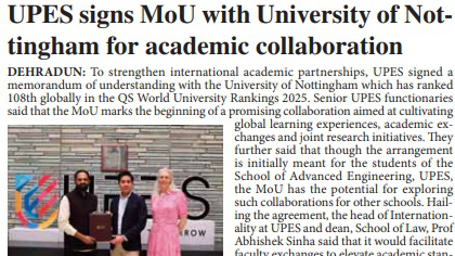 Nottingham University MoU - The Pioneer